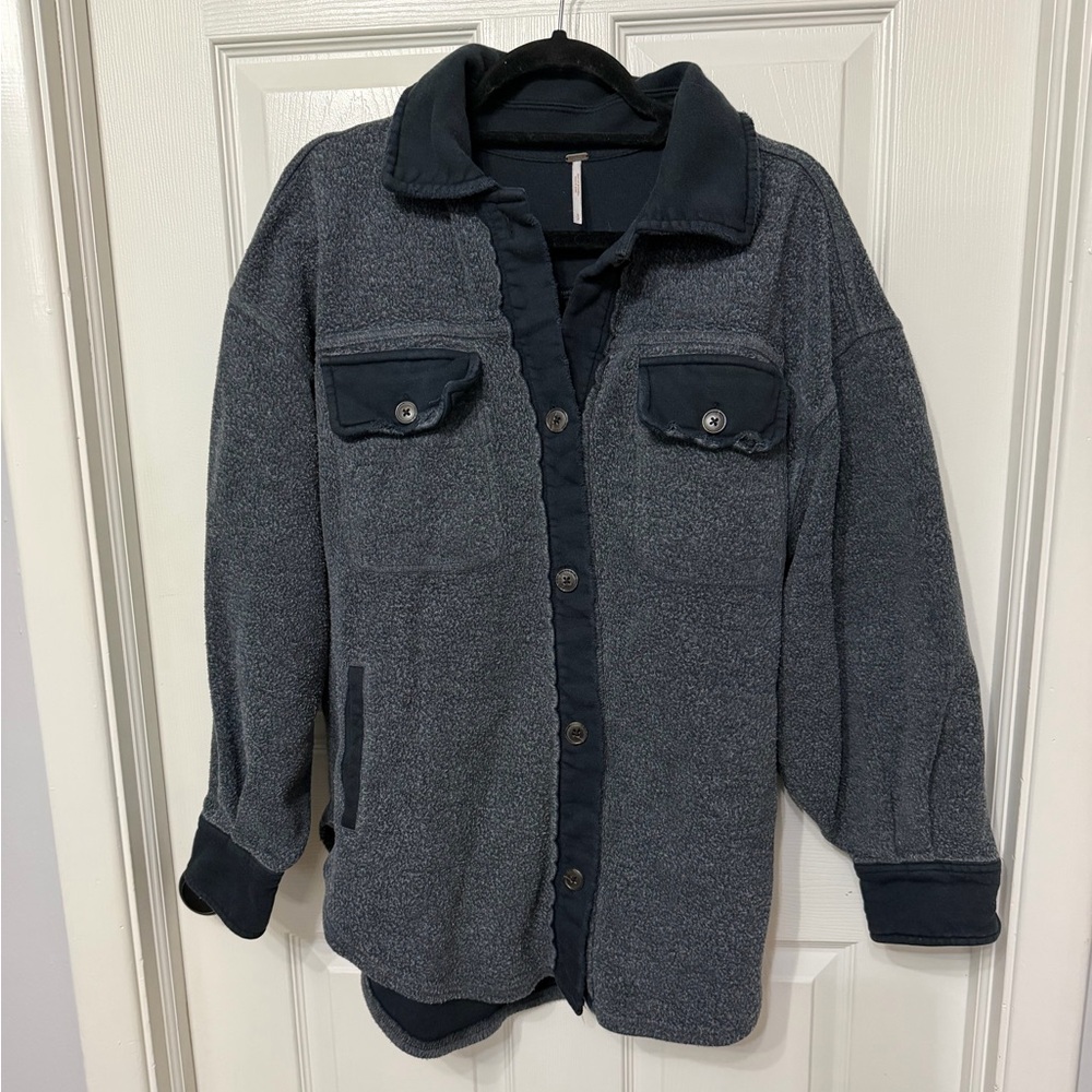 FREE PEOPLE ruby fleece shacket oversized small